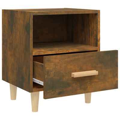 vidaXL Bedside Cabinets 2 pcs Smoked Oak 40x35x47 cm