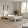 vidaXL Pallet Bed Frame without Mattress Solid Pine Wood 100x200 cm