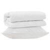 vidaXL Duvet Set with Pillow 2 pcs White Microfibre
