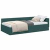 vidaXL Corner Bed Frame Dark Green 90 cm x 200 cm Velvet