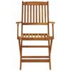 vidaXL 7 Piece Folding Garden Dining Set Solid Acacia Wood