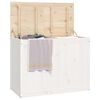 vidaXL Laundry Box White 88.5x44x66 cm Solid Wood Pine
