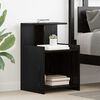 vidaXL Bedside Cabinet Black Oak 40 x 35 x 60 cm Engineered Wood