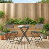 vidaXL Garden Chairs Folding 2 pcs Anthracite 52.5 x 46 x 82 cm Iron
