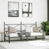 vidaXL Daybed with Trundle without Mattress Black 90x190 cm Steel