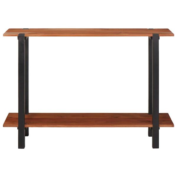 vidaXL Console Table with Shelf Brown and Black 110 x 30 x 75 cm
