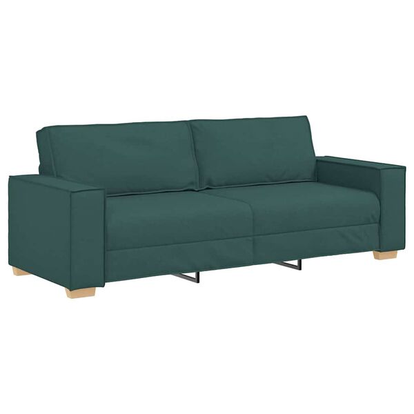 vidaXL Sofa Dark Green 220 x 78 x 84 cm Fabric