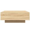 vidaXL Coffee Table with LED Lights Sonoma Oak 80x80x31 cm