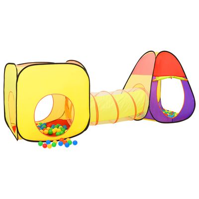 vidaXL Children Play Tent with 250 Balls Multicolour 255x80x100 cm