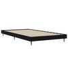 vidaXL Bed Frame without Mattress Black 90x190 cm Single Engineered Wood