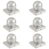 vidaXL Post Caps 6 pcs Globe Final Galvanised Metal 101x101 mm