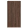 vidaXL TV Wall Cabinet with LED Lights Brown Oak 40.5x35x80 cm