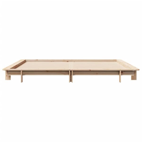 vidaXL Bed Frame without Mattress 200x200 cm Solid Wood Pine