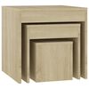 vidaXL Nesting Tables 3 pcs Sonoma Oak Engineered Wood