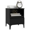 vidaXL Bedside Cabinet Black 40x35x50 cm