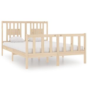 vidaXL Bed Frame without Mattress 135x190 cm Double Solid Wood
