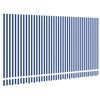 vidaXL Awning Replacement Fabric Blue and White 380 x 195 cm Polyester