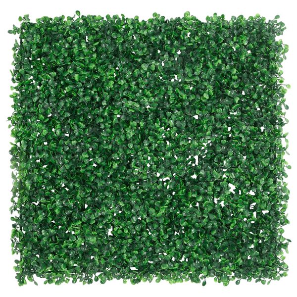 vidaXL Artificial Shrub Leaf Fence 6 pcs Green 50x50 cm