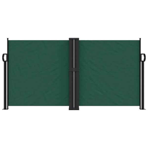 vidaXL Retractable Side Awning Dark Green 120x1200 cm