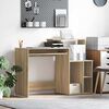 vidaXL Desk with Shelf Sonoma Oak 120.5 x 44 x 88.5 cm Engineered Wood