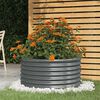 vidaXL Garden Planter Galvanised Steel 80x80x36 cm Anthracite