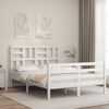 vidaXL Bed Frame without Mattress White 140x190 cm Solid Wood