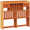 vidaXL Bookcase Bed without Mattress Wax Brown 120x190 cm Small Double Solid Wood Pine