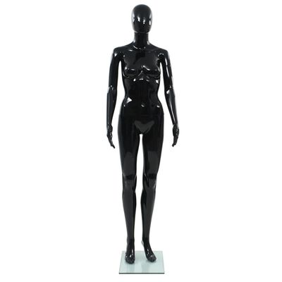 vidaXL Full Body Female Mannequin with Glass Base Glossy Black 175 cm