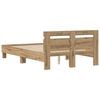 vidaXL Bed Frame Artisan oak 135 x 190 cm Engineered wood