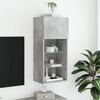 vidaXL TV Cabinet with LED Lights Concrete Grey 40.5x30x90 cm