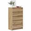 vidaXL Drawer Cabinet Artisan Oak 60x36x103 cm Engineered Wood