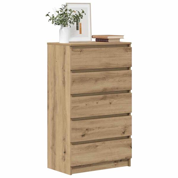 vidaXL Drawer Cabinet Artisan Oak 60x36x103 cm Engineered Wood