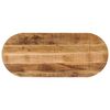 vidaXL Table Top 140x60x3.8 cm Oval Solid Wood Rough Mango