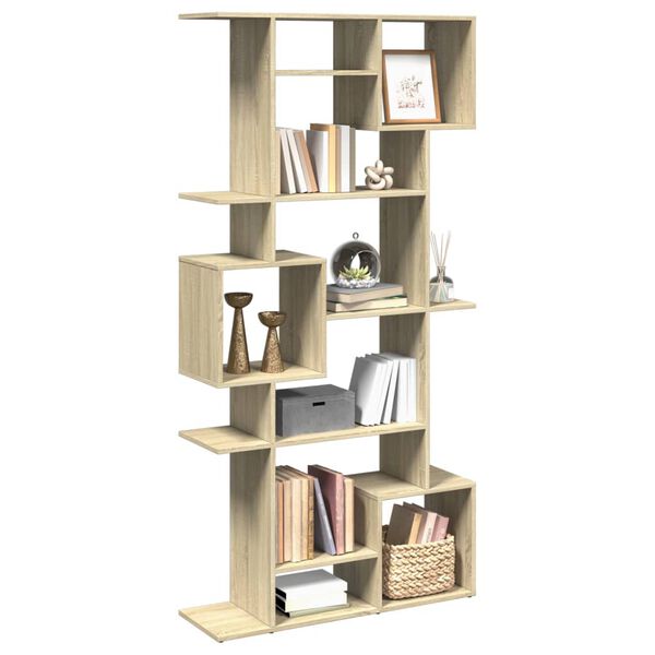 vidaXL Book Cabinet Sonoma Oak 92x29x188 cm Engineered Wood