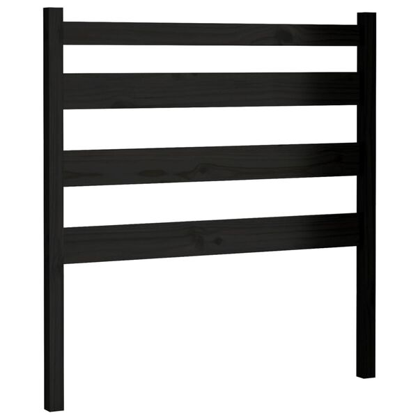 vidaXL Bed Headboard Black 106x4x100 cm Solid Wood Pine