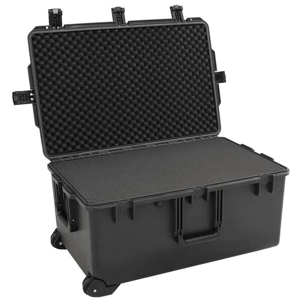 vidaXL Portable Flight Case Black 79.5x52x39 cm PP