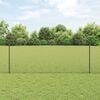 vidaXL Fence with Post Grey 1 x 25 m Steel