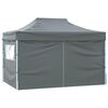 vidaXL Foldable Tent Pop-Up with 4 Side Walls 3x4.5 m Anthracite