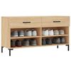 vidaXL Shoe Bench Sonoma Oak 102x35x55 cm Engineered Wood