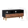 vidaXL TV Cabinet 100x35x45 cm Solid Acacia Wood and MDF