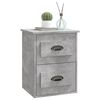 vidaXL Wall-mounted Bedside Cabinet Concrete Grey 41.5x36x53cm