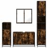 vidaXL 4&nbsp;Piece Bathroom Furniture Set&nbsp;Smoked Oak Engineered Wood