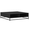 vidaXL Coffee Table Black 100x100x30 cm Engineered Wood and Metal