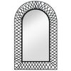 vidaXL Garden Wall Mirror Arched 50x80 cm Black