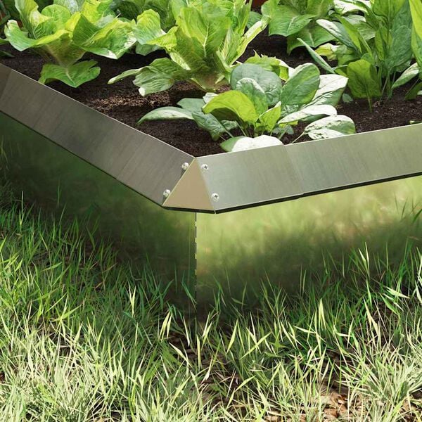 vidaXL Snail Fences 8 pcs Silver Galvanised Steel