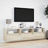 vidaXL TV Wall Cabinet with LED Sonoma Oak 180x31x45 cm