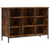 vidaXL Shoe Cabinet Smoked Oak 100x35x70 cm Engineered Wood