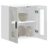 vidaXL Kitchen Wall Cabinet with Glass Door Porto High Gloss White