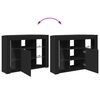 vidaXL Corner LED TV Cabinet Black 100x40x68cm Engineered Wood