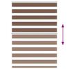vidaXL Zebra Blind Brown 115x150 cm Fabric Width 110.9 cm Polyester